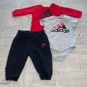 Adidas, 3 piece set, 6 months